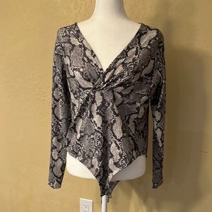 Snake pattern bodysuit